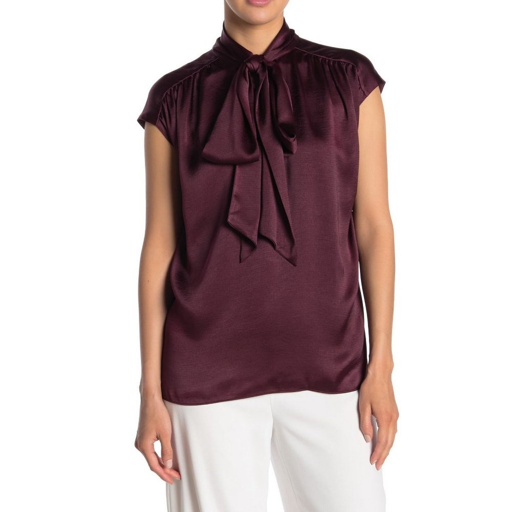 NWT KATE SPADE NEW YORK Satin Neck Tie Top, Medium